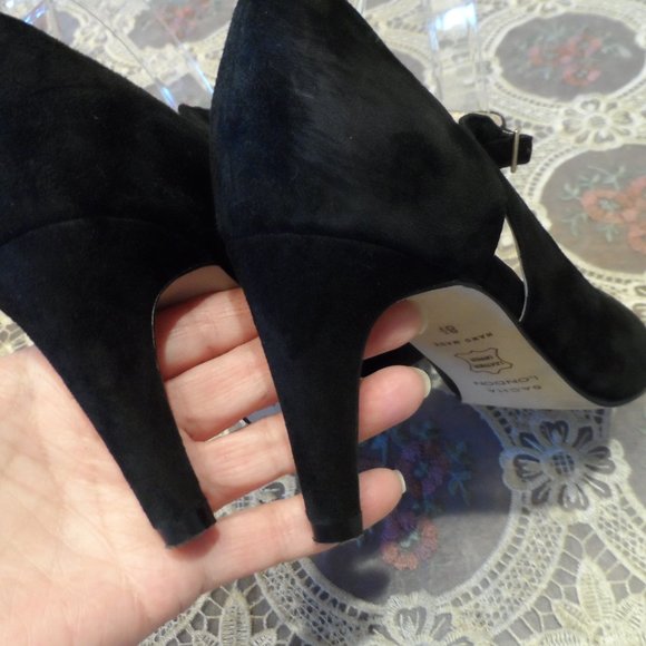 Sacha London Black Suede Pointy MaryJane Pumps 8.5 - Picture 11 of 16